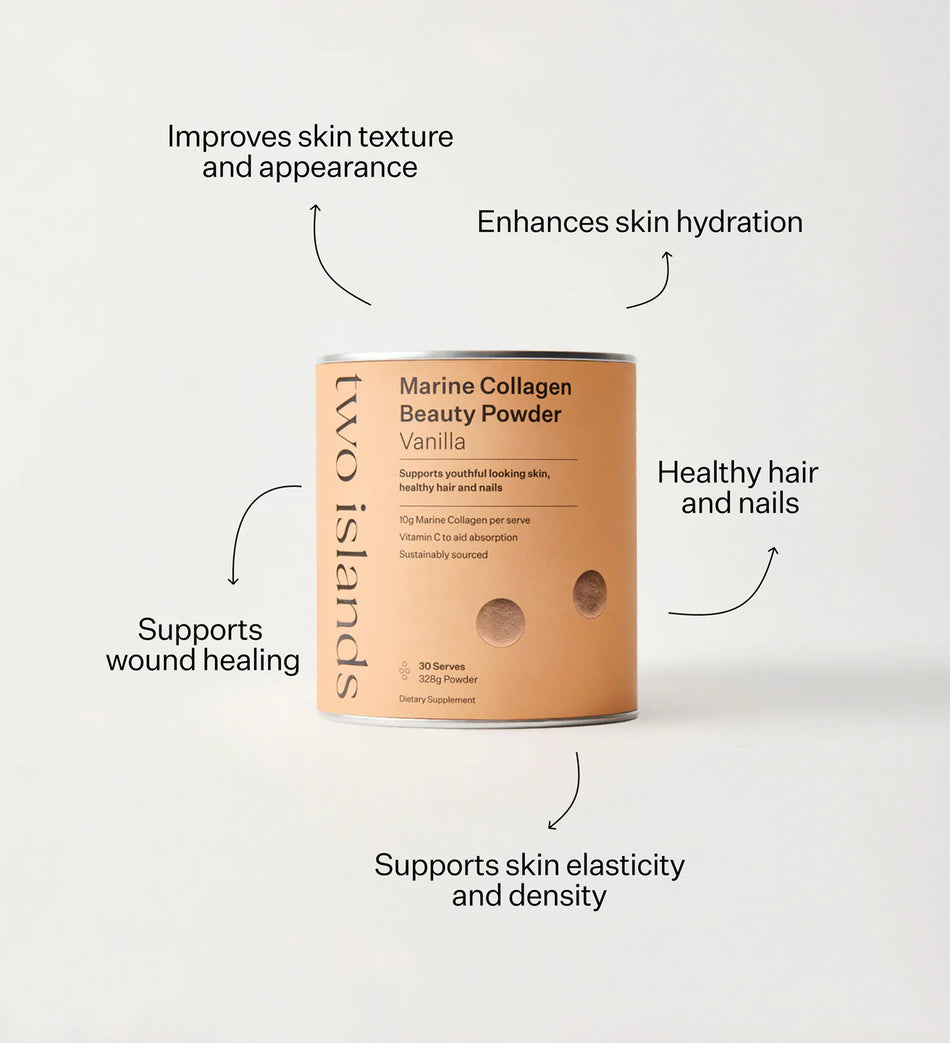 Two islands Marine Collagen Beauty Powder Vanilla