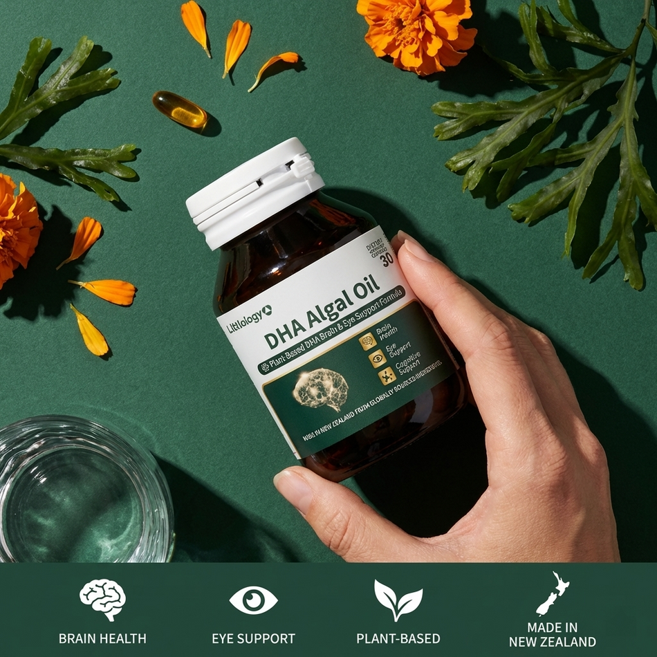Littlology DHA Algal Oil – Plant-Based Brain & Eye Support Formula