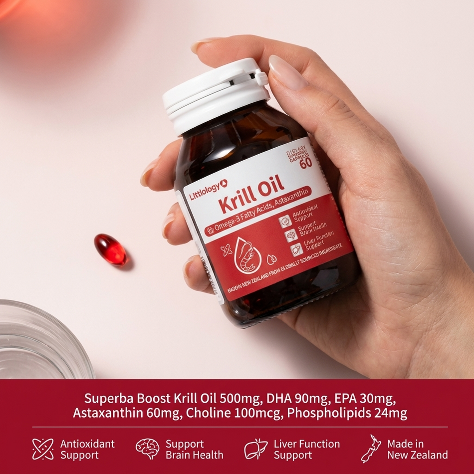 Littlology Premium Krill Oil Supplement from New Zealand