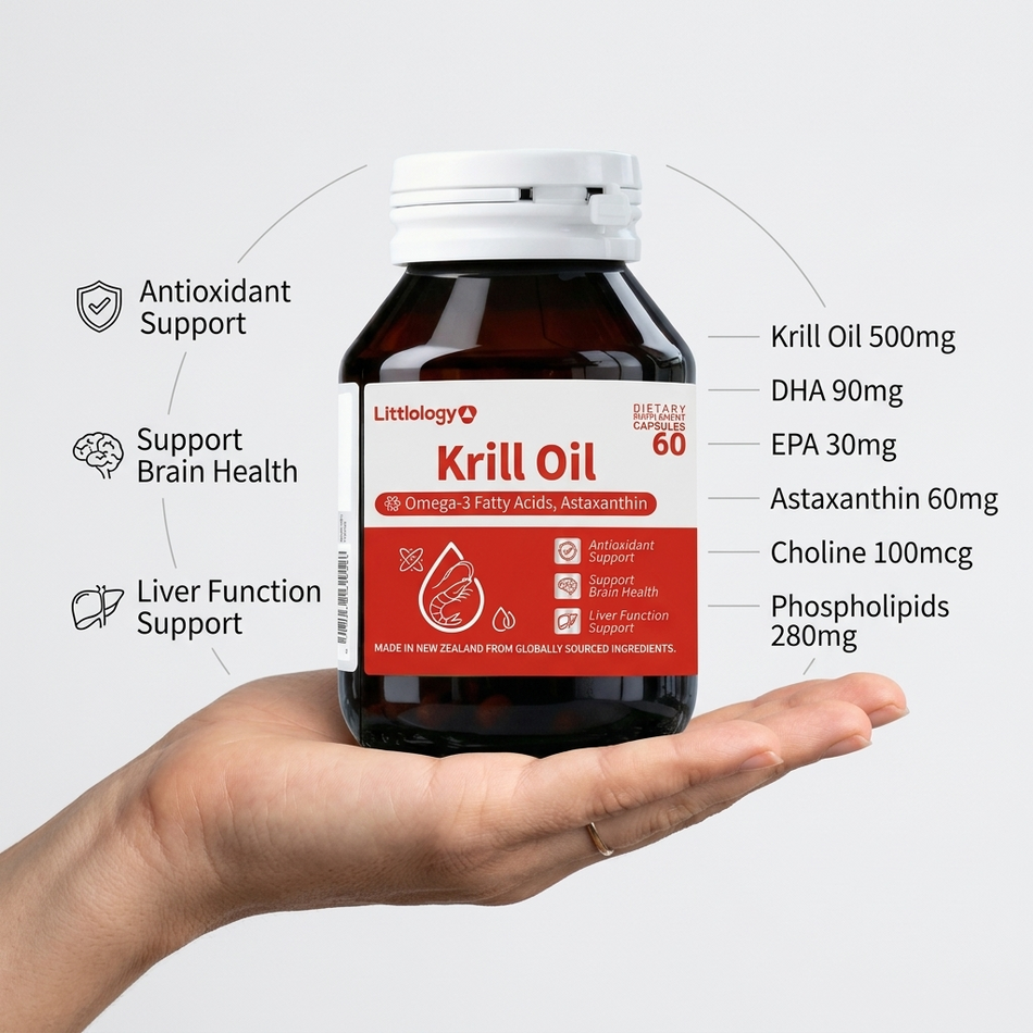 Littlology Premium Krill Oil Supplement from New Zealand