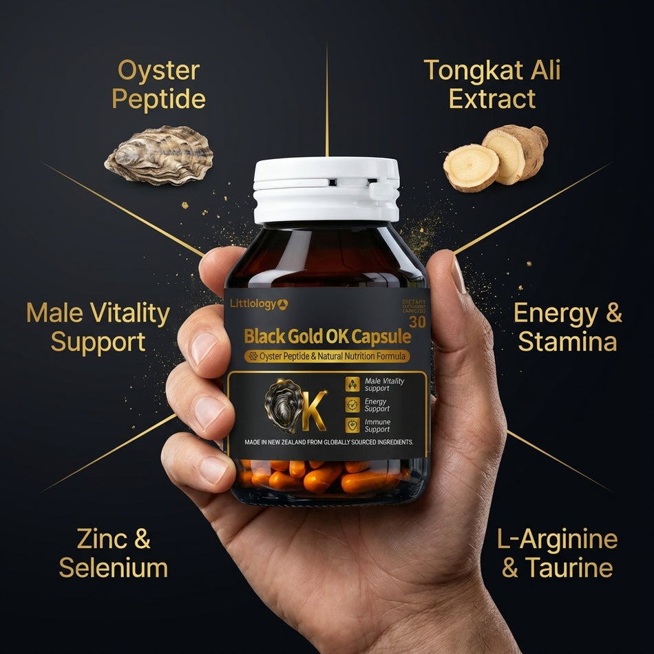 Littlology Black Gold OK Capsule – Male Vitality & Energy Support